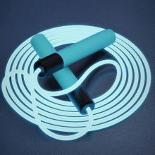 Skipping Rope, Luminous Jump Rope Soft Rubber Grip Adjustable Length Skipping Rope Compatible with Kids Adults Fitness