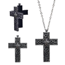 Squids Necklace Game,necklace with secret compartment,Cross Pendant Necklace