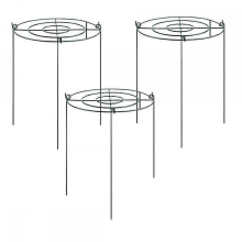 3 Sets Peony Support Cage, Grow Through Hoops Grids with 4pcs Legs,Plant Support Brace,Flower Stron