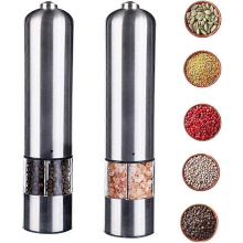 Automatic Pepper Mill and Salt Mill Electric Mills Durable Stainless Steel Adjustable Grain Size