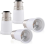 4x Socket Adapter - B22 to E27 Socket Converter - Bayonet Base Lamp Holder Adapter Compatible with Halogen LED Bulb 1