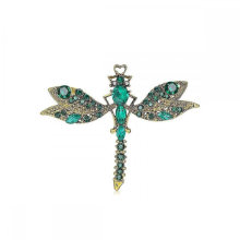 Crystal Brooch, Brooch Pin Vintage Brooch Rhinestone Brooch Compatible with Women Party Wedding Gift Green