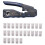 Ethernet RJ45 Pass Through Crimping Tool Bundle with CAT6 RJ45 Pass Through Ethernet 50U Modular Plug 25 Pack 1