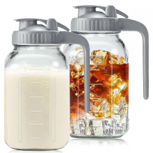 Glass Pitchers,32oz,Wide Mouth Leak-proof Glass Water Pitcher