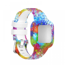 Compatible with Garmin Vivofit JR3 Silicone Printing Watch Band(Painted)