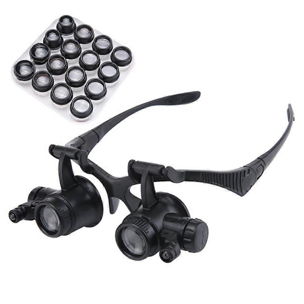 2.5X 4X 6X 8X 10X 15X 20X 25X Led Glasses Magnifier Magnifying Repair Loupe Jikaix 3007483383955