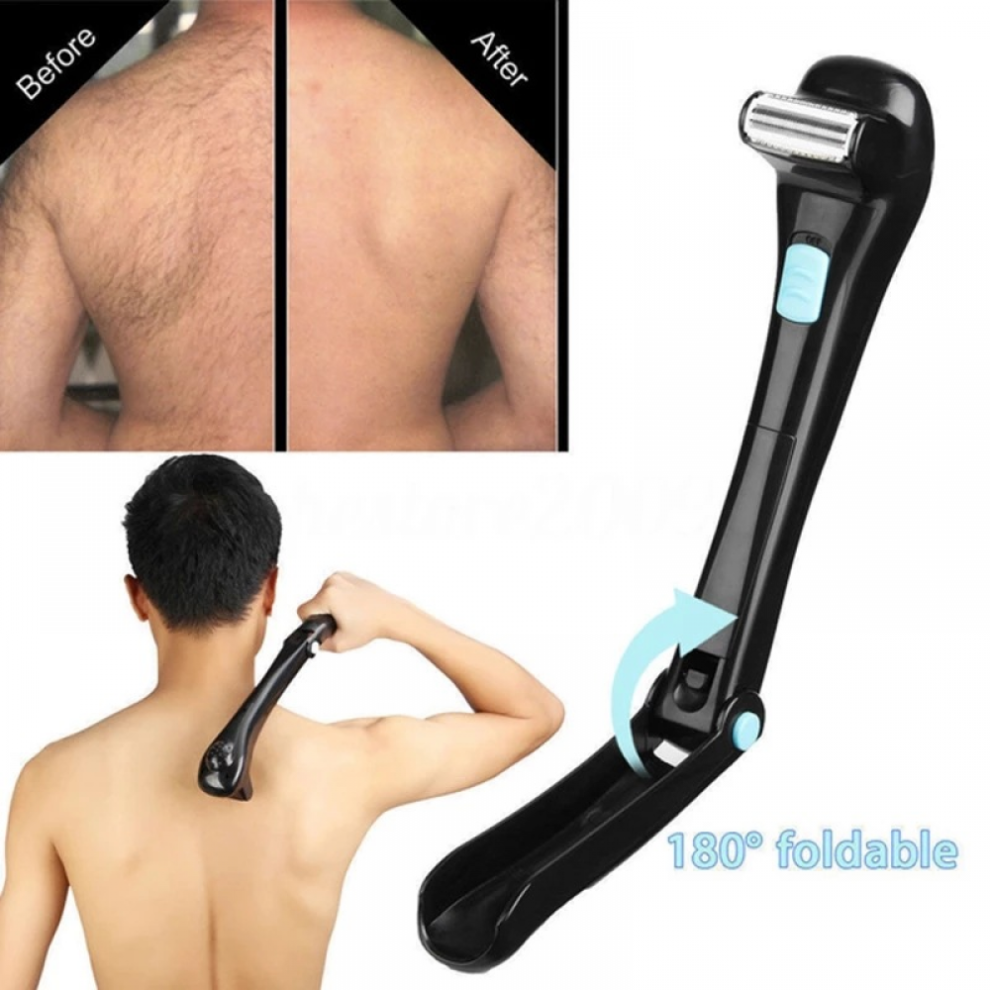 Back Hair Removal And Body Shaver, Ergonomic Handle, Shave Wet Or Dry