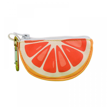 (grapefruit)Fruit Printed Dog Poop Bag Dispenser Pet Waste Bag Holder Fabric Poop Bag Holder Compatible with Dog Walking Outdoor Pet Travel