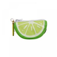 (lime)Pet Poop Bags Holder Convenient Fruit Print Zippered Dog Poop Bag Holder Compatible with Outdoor Pet Walking Running Pet Supply