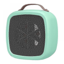 (Green)Space Heater, Battery Powered Compact Electric Mini Fan Winter Electric With Ermostat High Output