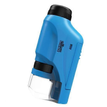Portable Microscope Explore Micro World Safe ABS Children Portable Science Microscope for Child(blue)