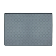 Waterproof Silicone Pet Food Mat, Non-Slip Dog & Cat Feeding Mat with Raised Edges, Easy-Clean Square Pet Placemat for Food & Water