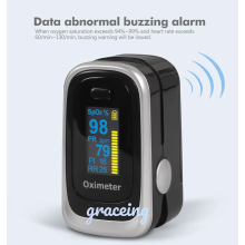 Finger pulse, OLED oximeter SpO2 PR PI Rr blood oxygen with respiratory rate, GRACEING oximeter