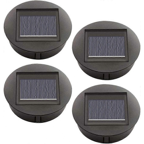 4 Pack Solar Replacement Lights with LED Bulbs, Solar Ceiling Light Replacement, LED Solar Panel Sha