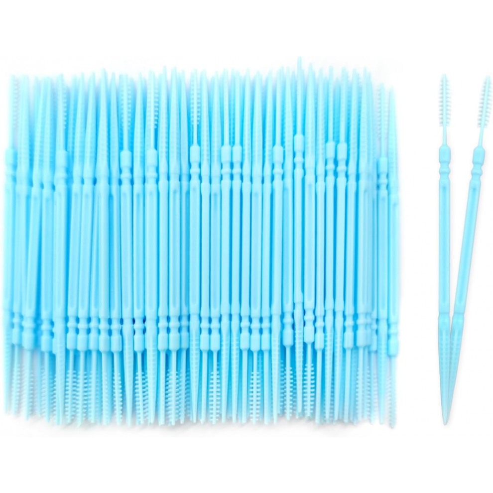 1000 Pcs Plastic Toothpicks Interdental Cleaners Floss Picks Gum Toothpicks Bristles Interdental Toothpick Brush Tooth Sticks