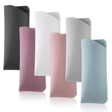 Soft Glasses Cases 7x3 Inch, 6pcs Leather Eyeglasses(6 Colors)