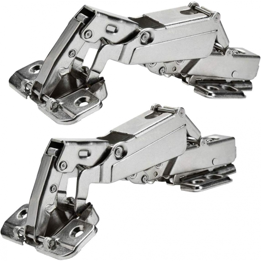 2Pcs 175 Degree Hinges Frameless Cabinet Doors Hinges Concealed Hydraulically Adjustable Mounting 8235414195772
