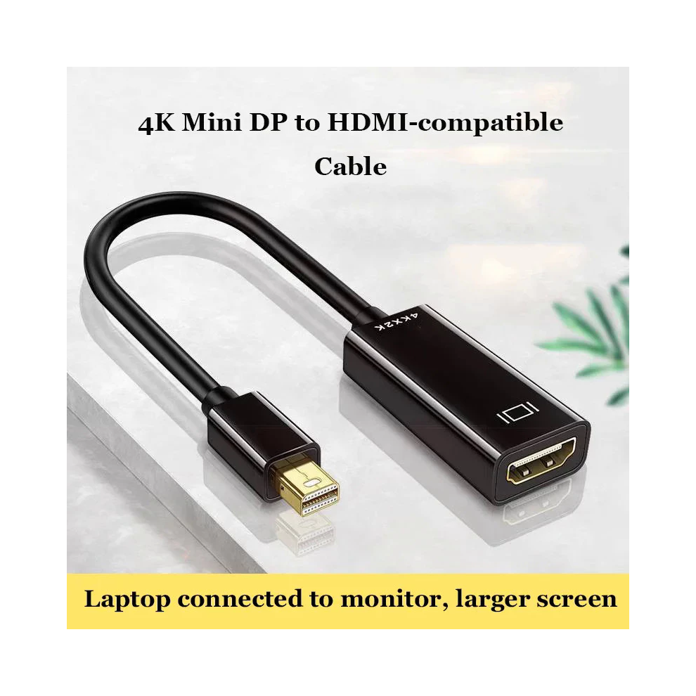 Mini Displayport To Hdmi Female Adapter Compatible With Hdtv 4K/1080P Converter For Macbook Pc 6246535306291