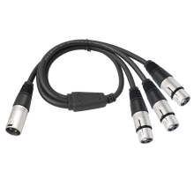 60cm Flexible XLRS Y Splitter Adapter zwinz1aa for Microcells Interface Expansion Debating Machine