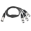 60cm Flexible XLRS Y Splitter Adapter zwinz1aa for Microcells Interface Expansion Debating Machine 1