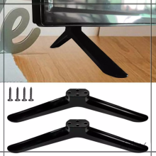KUHV TV Stand Base, with Anti-Slip Pads and Screws, Legs, Universal Black Tabletop Hardware Adjustable Bedroom