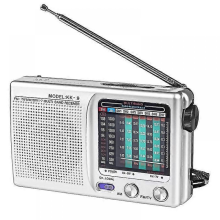 AM/FM/SW Portable Radio Operated Compatible with Indoor, Outdoor & Emergency Use Radio with Speaker & Headphone Jack,Silver