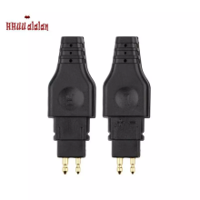 2 Mini Ear Cell Phone Audio Cable Pin Headphone Jack Plug For HD650 HD600 HD580 HD25 Black