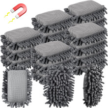 Magnetic Whiteboard Erasers Microfiber Dry Erase Erasers Washable 18 Pack Gray Classroom Office