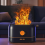 （Black）Aroma Diffuser Compatible with Essential Oils Color Changing Flame Air Humidifier Compatible with Home Office 1