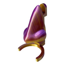 3D Printed Nose Shape Eyeglass Holder with Gradient Purple Finish, Scratch Sunglasses Stand Organizer