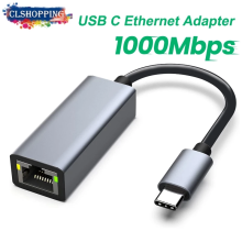 USB-C to Ethernet Adapter, Thunderbolt 3 RJ45 Gigabit LAN Network Adapter Compatible with MacBook Pro 2019/2018/2017, Air and More