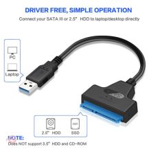 SATA to USB Cable, SATA 3 to USB 3.0 Computer Cables with USB 2.0 Connectors, SATA Adapter Cable Supports 2.5-inch SSD/HDD Hard Drives (ycw)