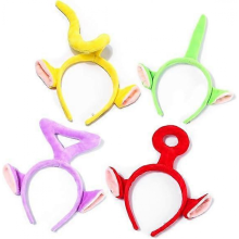 4 Pcs Cartoon Character Headband Tinky Winky, Po, Laa-Laa, Dipsy Fancy Dress Costume Hair Band Birthday Accessories