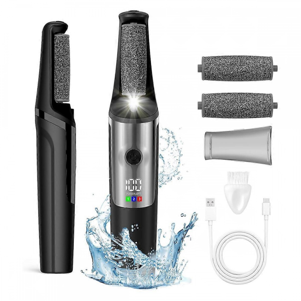 Black Electric Callus Removers For Feet,Rechargeable Foot File,