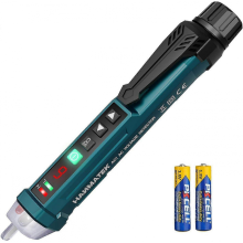 Non-Contact Voltage Detector,HANMATEK AC1 Adjustable Sensitivity/LCD Display/LED Flashlight/Dual Range 12V/48V-1000V