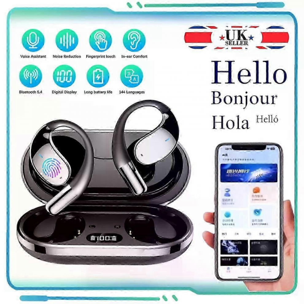 144+ Language Ai Translator Earbuds Wireless Bluetooth 5.4 Headphones For Ios Uk 4772808118633