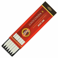 Koh-I-Noor Gioconda 5.6mm Artists' Leads Set of 6, White Chalk