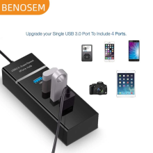 Benosem USB Hub 3.0 Multi Splitter 4 Puerto 3.0 2.0 Para Lenovo Xiaomi NoteBook Pro PC 3 0