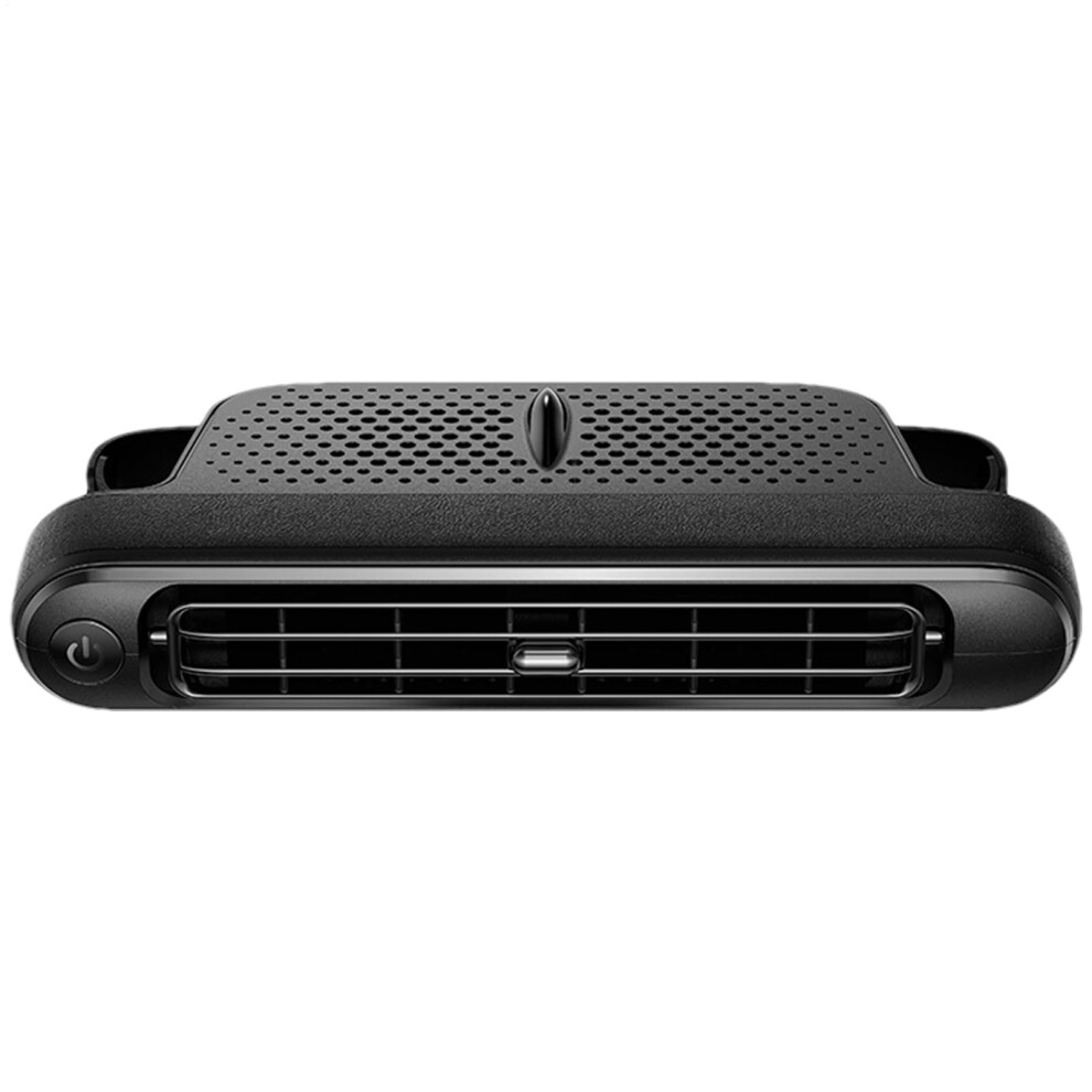 3Speed Car Rear Seat Fan With Twin Turbo Ventilation, Usb Rechargeable Cooling Fan For Kids And Passengers Black 9045646495651