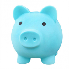 (Blue)Adorable Creative Piggy Bank Cute Reusable Practical Piggy Bank Compatible with Kids Depositing and Taking Money