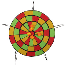 Dartskivesæt, matematikfærdighedsbooster, blødt stofmål med foldbart design til indendørs udendørs spil, inklusive klæbrige bolde (85 cm,