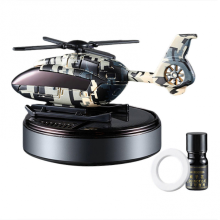 （Black）Fighter Plane Car Perfumes Compatible with Car Dashboard Solar Energy Rotating Car Fragrance Ornament Compatible with Bedroom