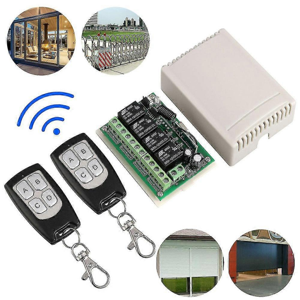 12V 4Ch Channel Relay Rf Wireless Remote Control Switch Receiver 4612976417278