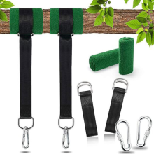 Tree Swing Hanging Straps Kit 2x5ft Heavy Duty Swing Hanger With Carabiners, Tree Protectors And Swivel Hook