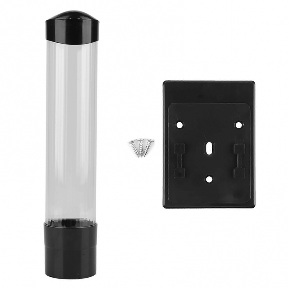 Black (Black)60-80 Cups Paper Plastic Cup Dispenser One Touch Button Cup Holder