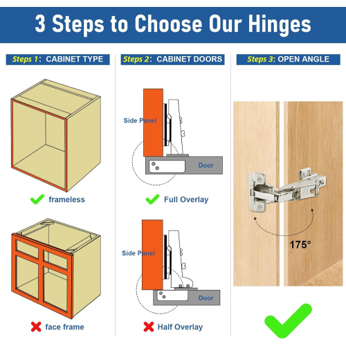 2pcs 175 Degree Hinges Frameless Cabinet Doors Hinges Concealed Hydraulically Adjustable Mounting 1