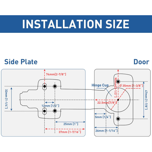2pcs 175 Degree Hinges Frameless Cabinet Doors Hinges Concealed Hydraulically Adjustable Mounting 2