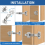 2pcs 175 Degree Hinges Frameless Cabinet Doors Hinges Concealed Hydraulically Adjustable Mounting 4