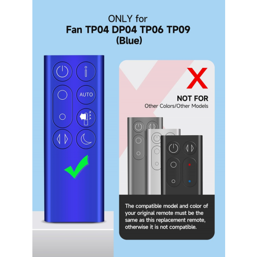 （Blue）Compatible Compatible with Dyson Tp04 / Tp06 / Tp09 / Dp04 Air Purifier Fan Remote Controller 1