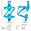 Aluminiumslegering Cykelflaskeholder Blå 2 sæt 2